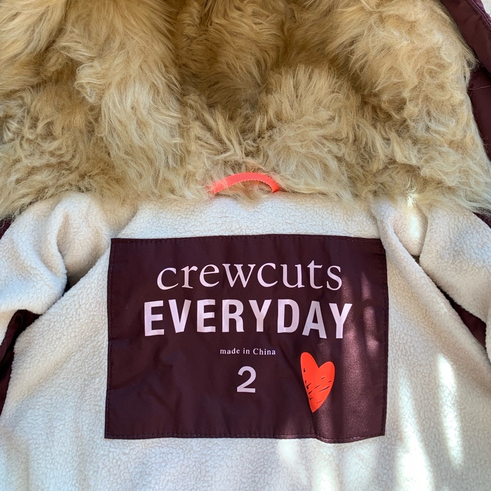 Crewcuts burgundy puffer coat SZ 2T - Picture 8 of 8